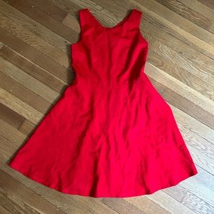 Red Ponte Skater Dress